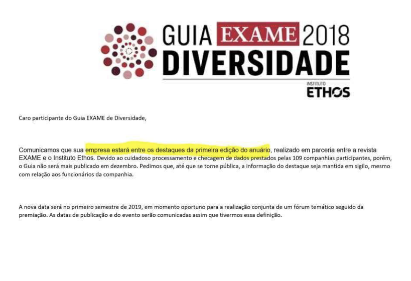 Revista EXAME – Diversity Guide and Recognition 2018